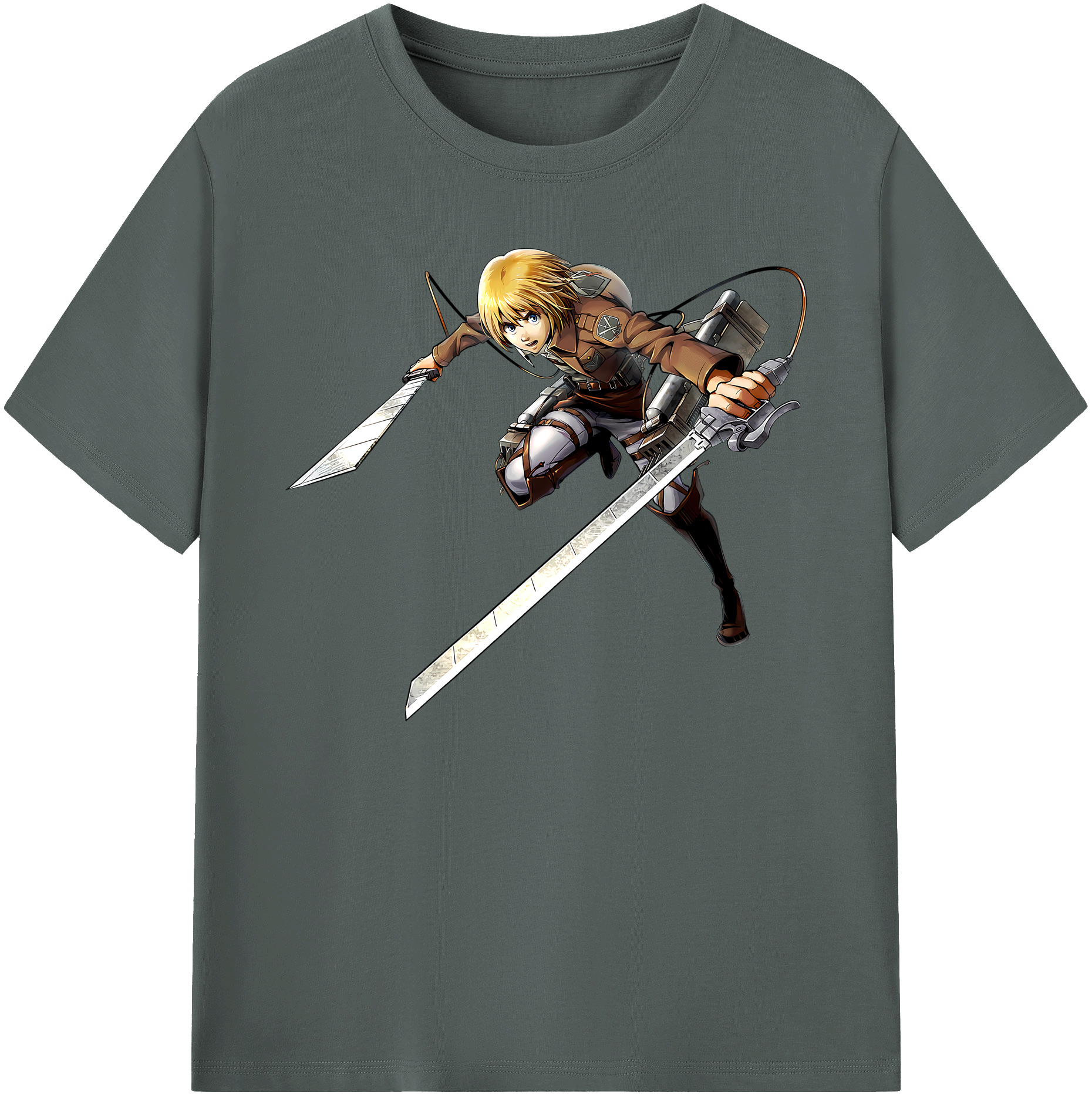 （画像用） 進撃の巨人 アルミン·アルレルト Attack on Titan Armin Arlert 綿100％ メンズ半袖Tシャツ｜肌触りやわらか＆通気性